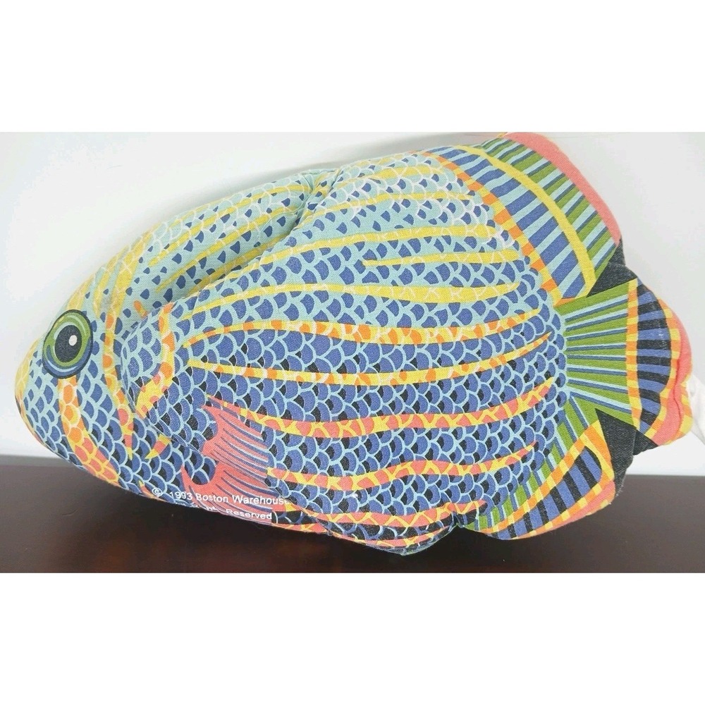 Vintage 1993 Multi Color Tropical Seaside Fish Oven Mitt By Boston Warehouse 11"